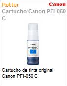 Cartucho de tinta original Canon PFI-050 C (Figura somente ilustrativa, no representa o produto real)